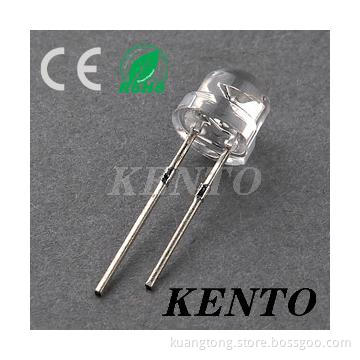 emitting pure white high brightness 4.8mm strawhat led diode